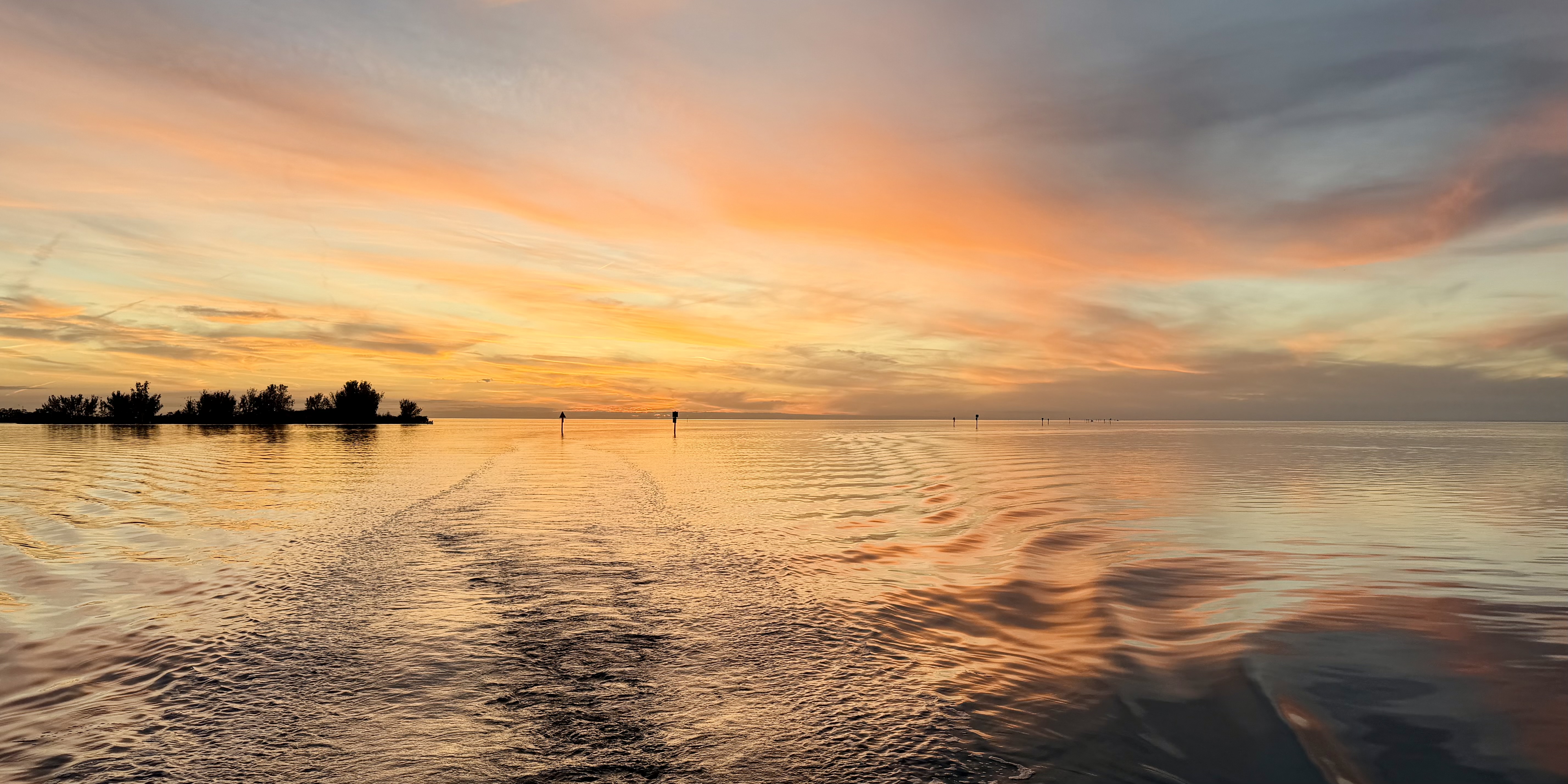 Panoramic view of Gulf Coast sunset from Northern Lights